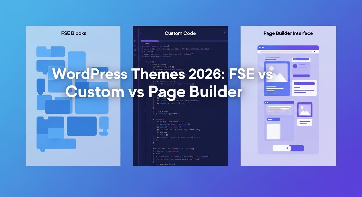 WordPress Theme Guide 2026: FSE vs Custom vs Page Builder - Choose the Right Approach - Development guide thumbnail